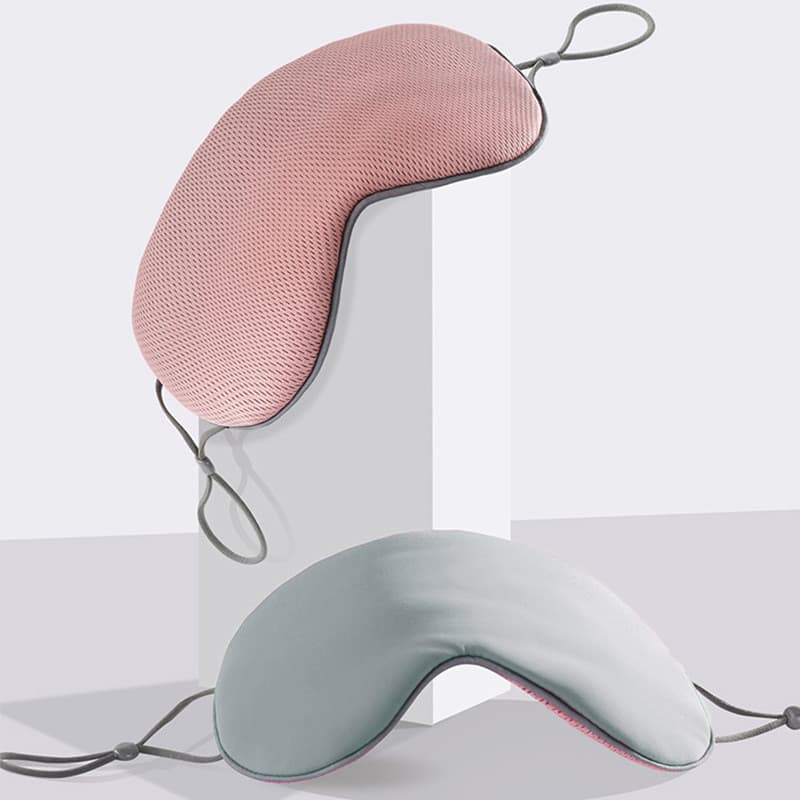 Novo estilo sombreamento máscara de olho verão gelo seda sono aliviar a fadiga respirável dupla face saco de olho simula
