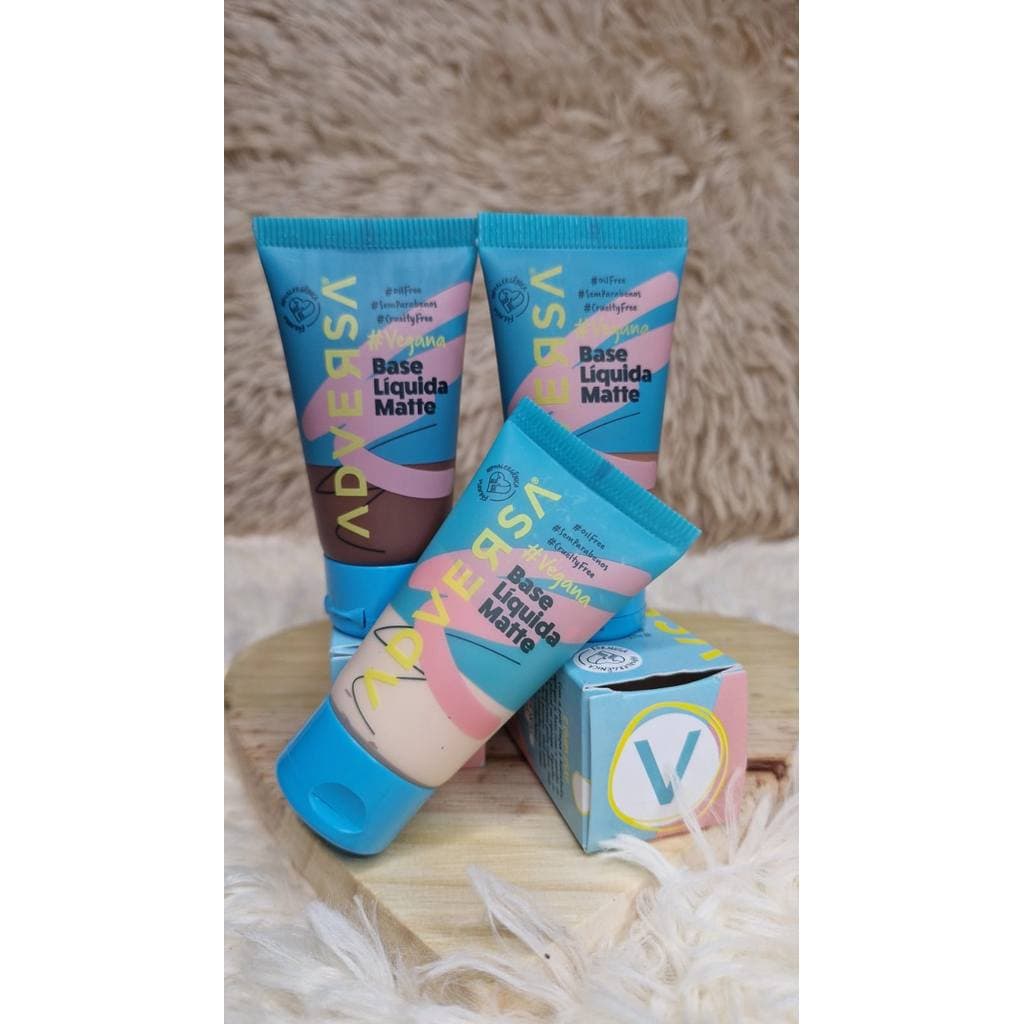 Base Liquida Matte Vegana ADVERSA Tons Claros AD101 - Adversa