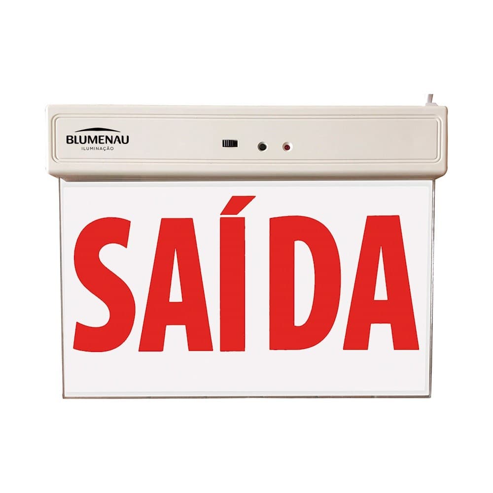 Luminaria Emergência Saida Led 220V Fu Br/Vm 40120040