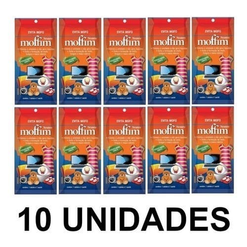 Kit 10 Anti Mofo Moffim Desumidificador Guarda Roupa Armário