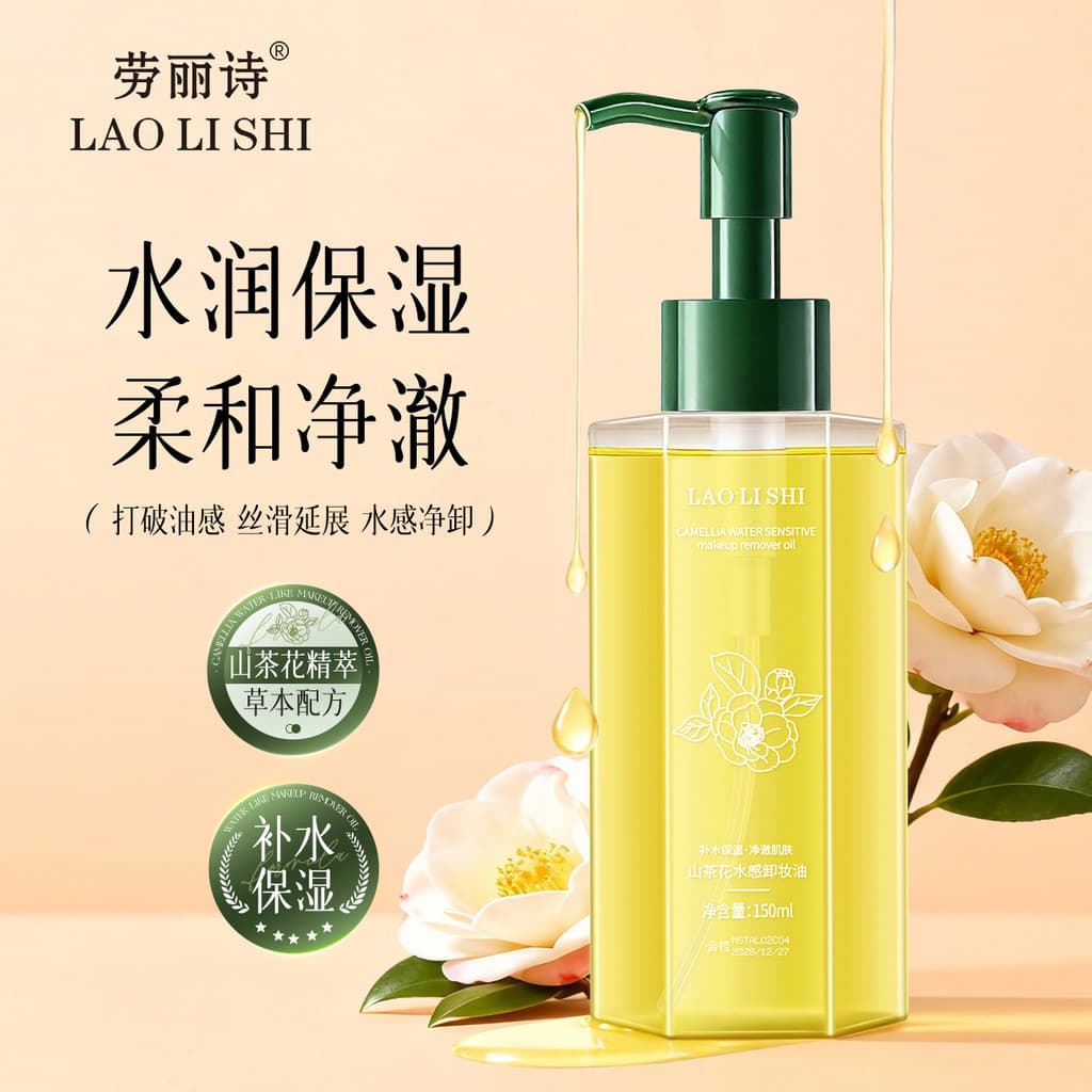 Laurish Camellia Watery Cleansing Oil Genuíno Suave Não Irritação Removedor de Maquiagem Limpeza Profunda Refrescante Nã