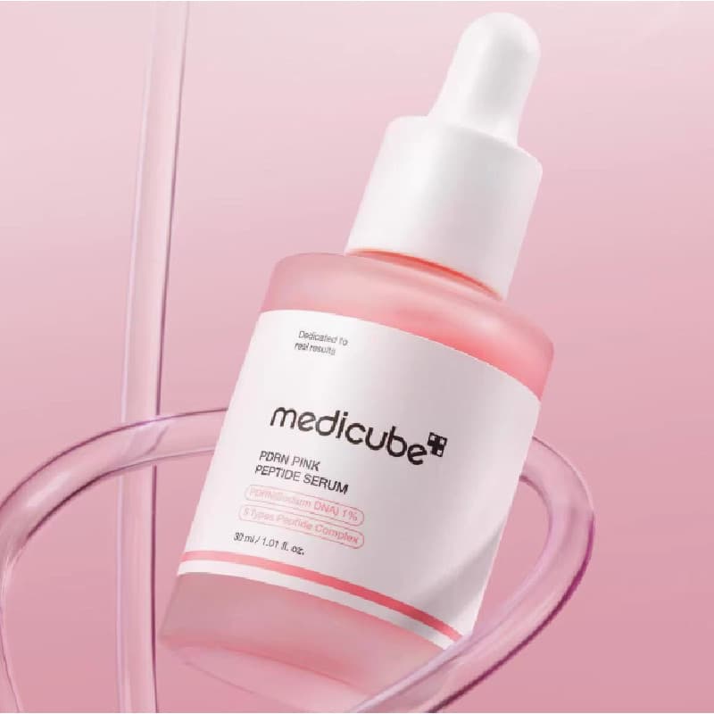 Medicube Rosa Peptídeo Colágeno Essência Hidratante Elástico E Iluminador De Para Tom De Pele