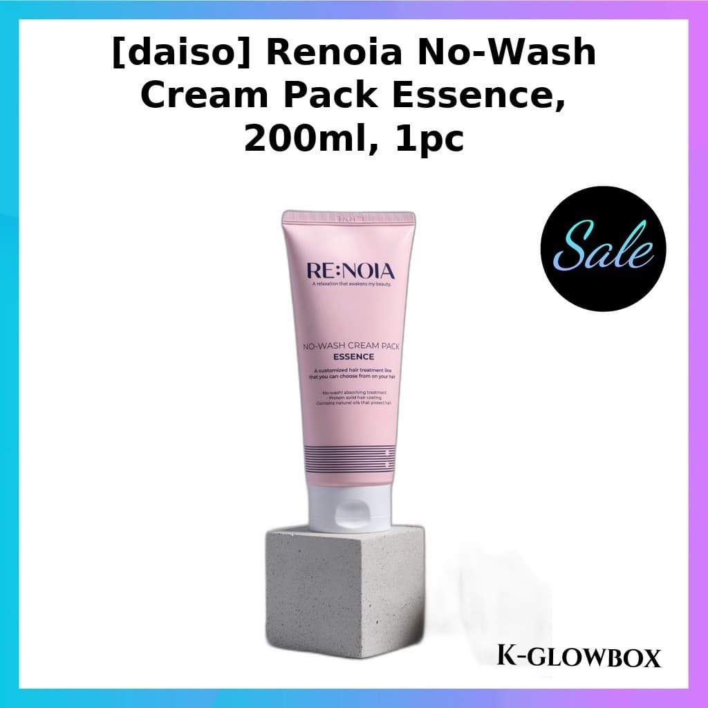 [daiso] Essência De Creme Sem Lavagem Renoia , 200ml , 1 Unidade/Coreano/Condicionador Leve Da kglowbox