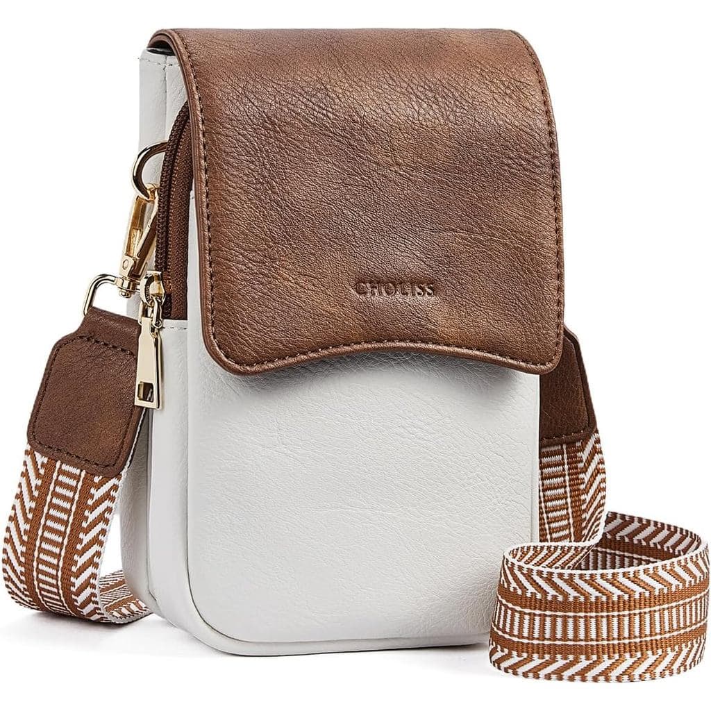 Bolsa Transversal para Celular CHOLISS, Pequena Bolsa Transversal para Mulher, Carteira de Viagem em Couro, Bolsa de Omb