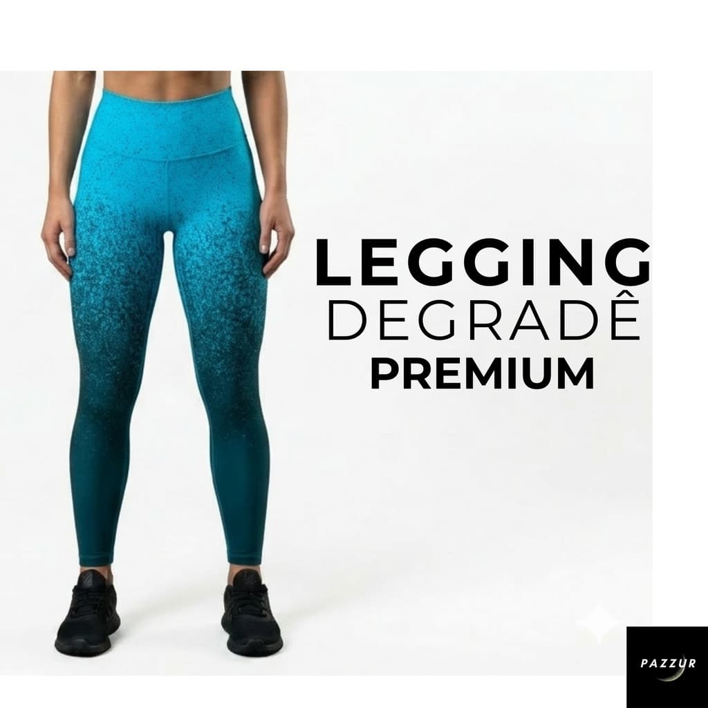 calça legging básico estampado jacquard degrade esportiva academia fitness zero transparência