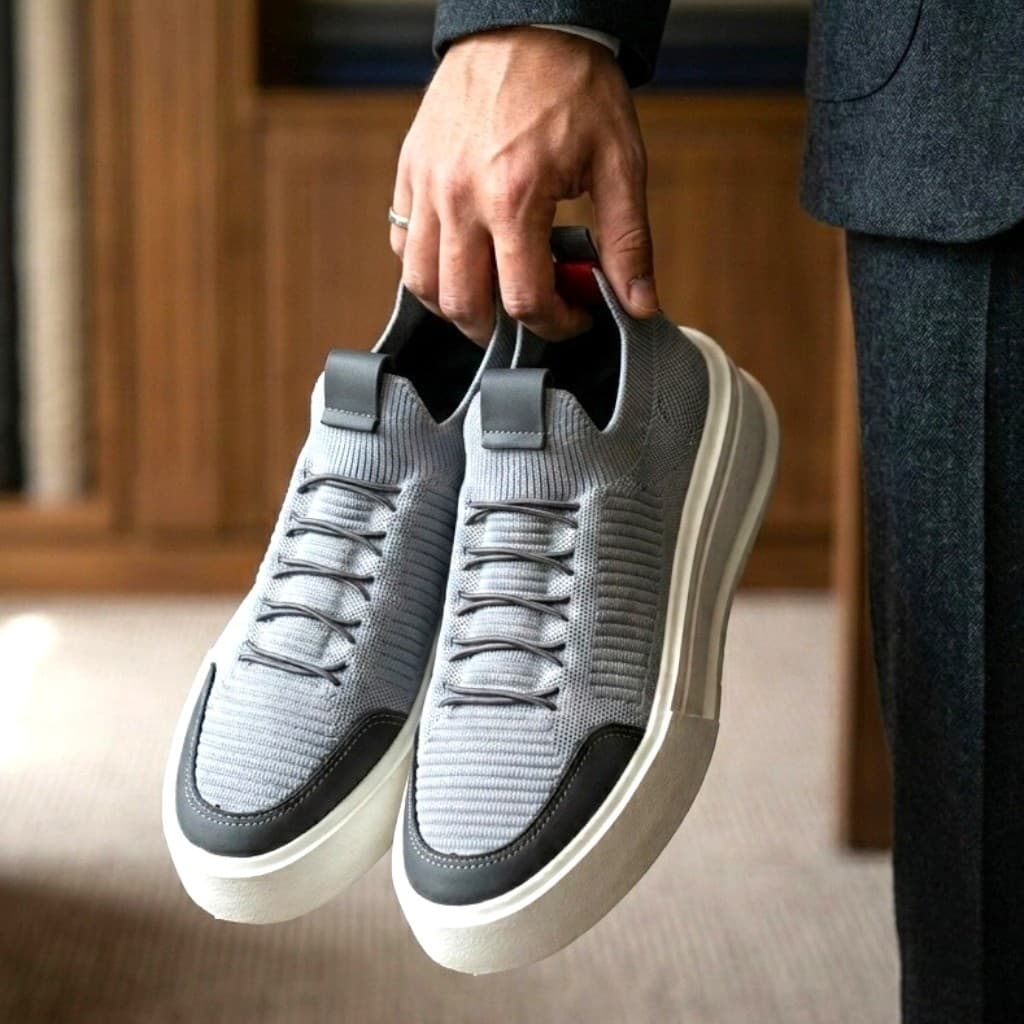 Sapatenis Tênis Meia Masculino Knit Respirável Leve Uso Diário Confortável