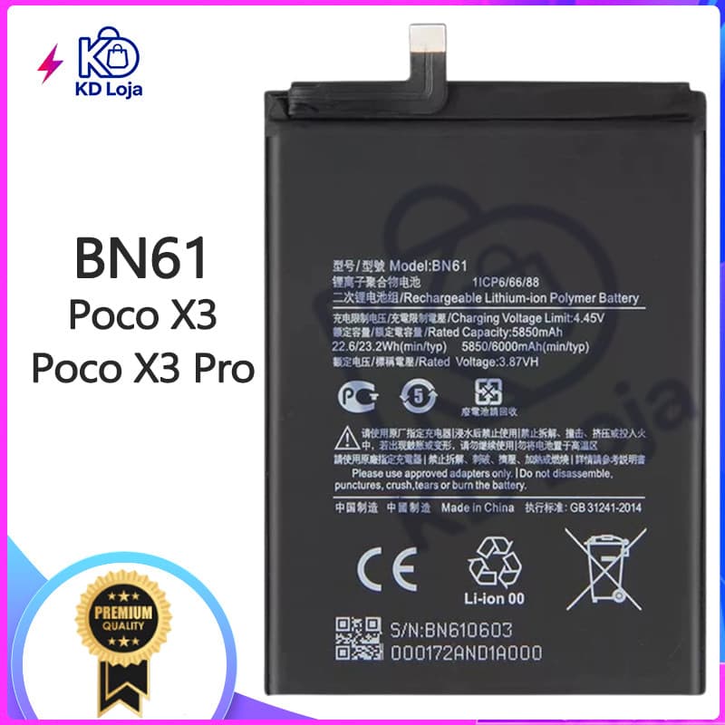 Bateria Para Poco X3 / Poco X3 Pro - BN61 + Garantia