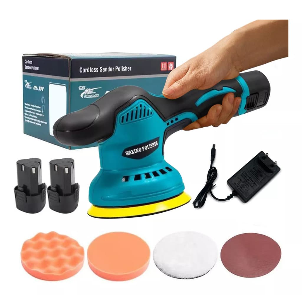 Politriz Lixadeira Orbital Automotiva Sem Fio 2 Baterias 12v