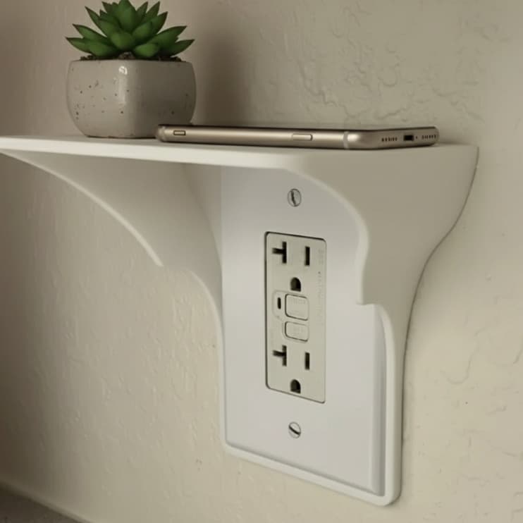 Suporte Prateleira Para Tomada Celular Carregador Decoração facil