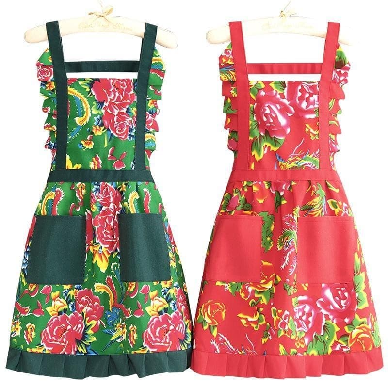 Avental de lona para nordeste, flor grande, em destaque, panela especial, guisado, roupas de trabalho, resistente ao des
