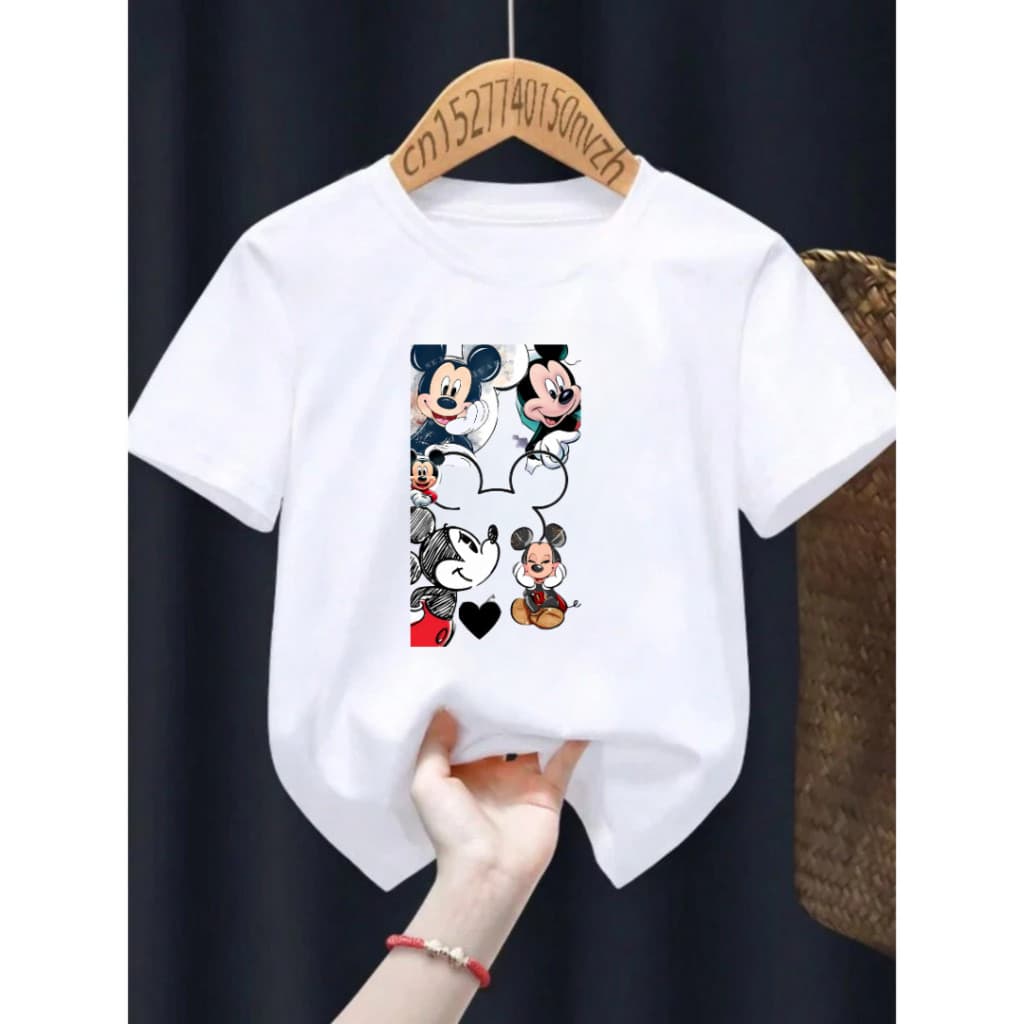Camiseta camisa Blusa Infanti Juvenil Unissexl Mickey 100% Algodão