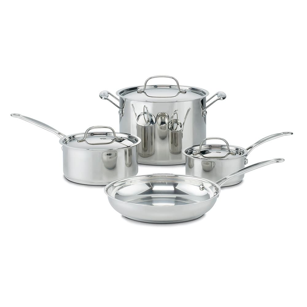 Jogo de Panelas Chefs Classic em Aço Inox para Indução 7 Peças Cuisinart - 77-7P1BR