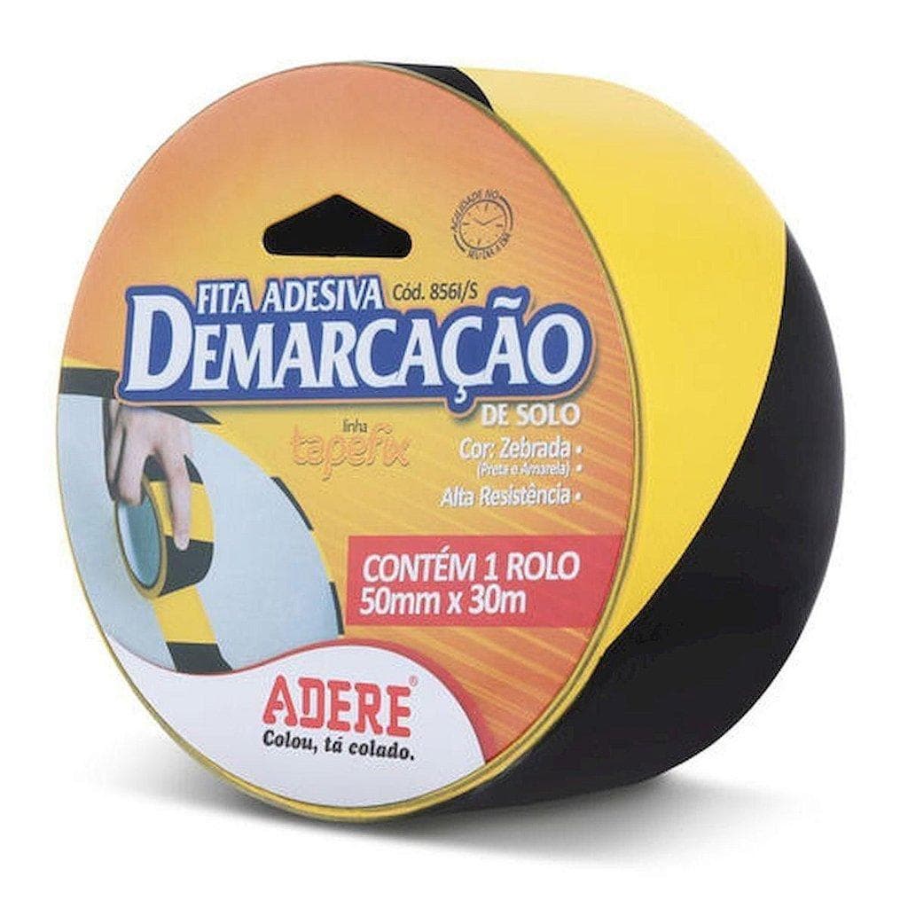 FITA DEMARCACAO SOLO ZEBRADA (PRETO E AMARELO) - 50MM X 30M