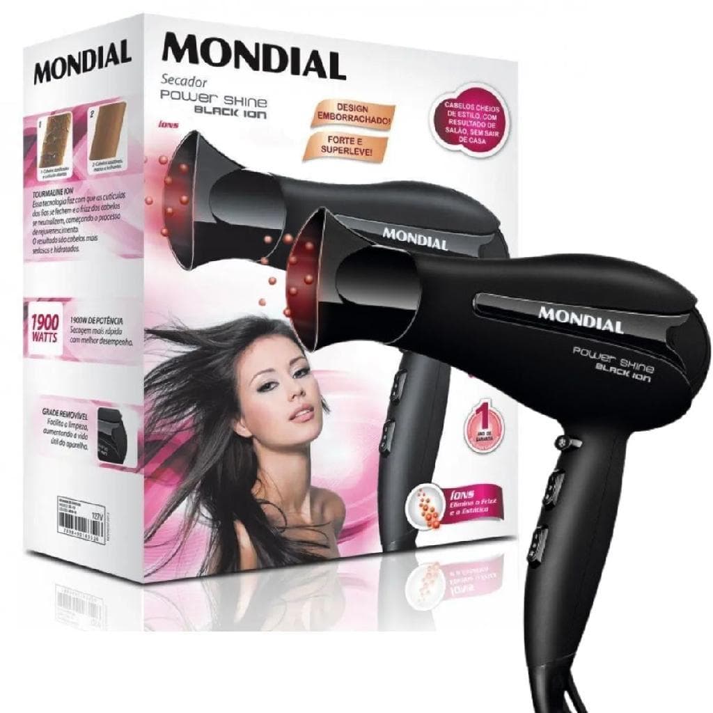 Produto De Vitrine Secador Mondial Power Shine  SC-13 Preto 220V