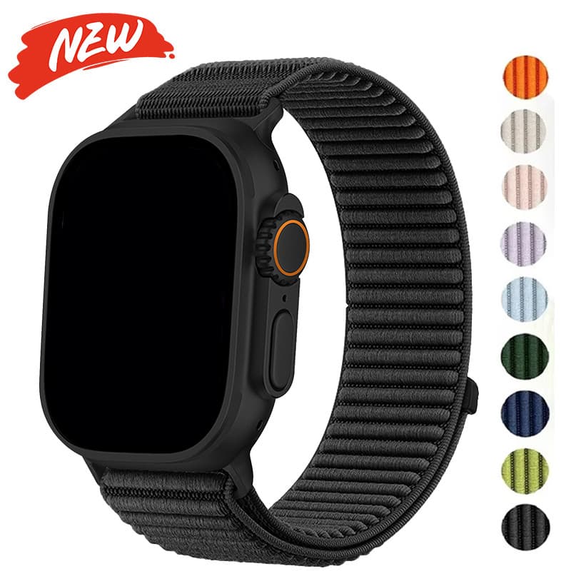 Pulseira Esportiva De Nylon Compatível Com Apple Watch Series11/10 46 42mm Ultra3/2/1 49mm 9 8 7 6 SE3 5