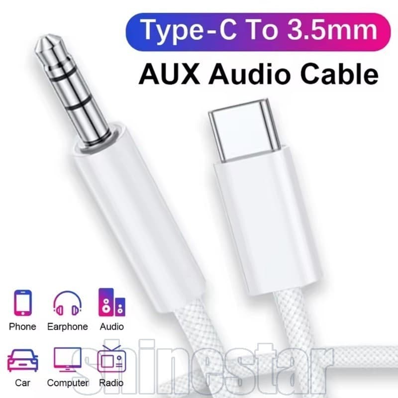 Interface De Áudio Tipo C Para 3.5 Mm De 1/3/5 Unidades-Plugue De Fone De Ouvido Com Rosca Tecida Celular-Adaptador De E