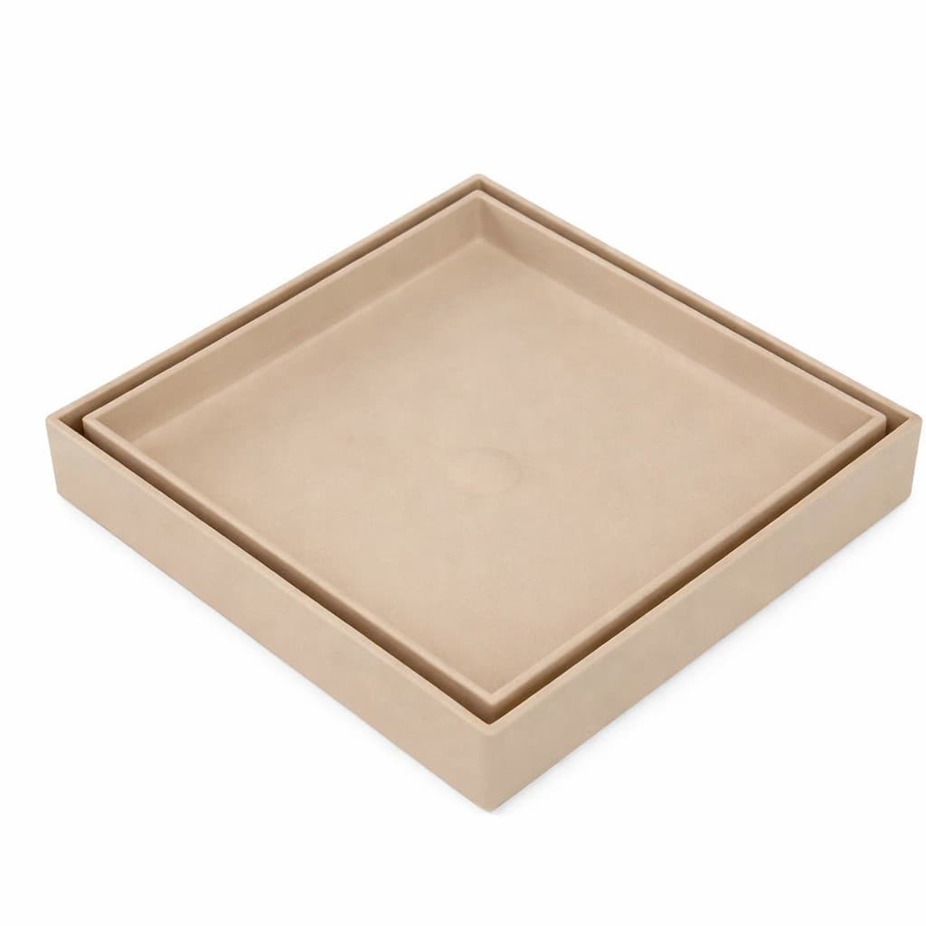 Ralo Oculto/Invisível 10cm x 10cm Bege - CONSTRUMARCAS