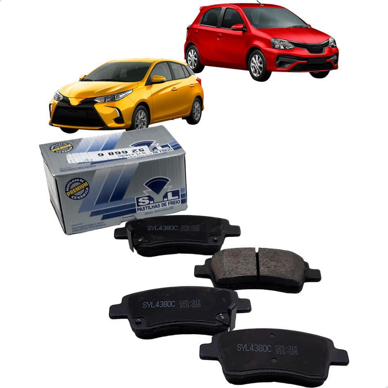 Pastilha De Freio Cerâmica Dianteira Toyota Etios Yaris 1.3 1.5 2013-2024