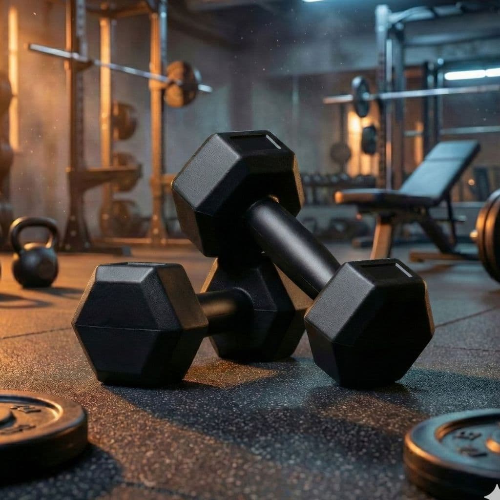 Kit Halteres de Academia 1kg  Treino Par de Halteres Peso Musculação Exercício Halter Hexagonal