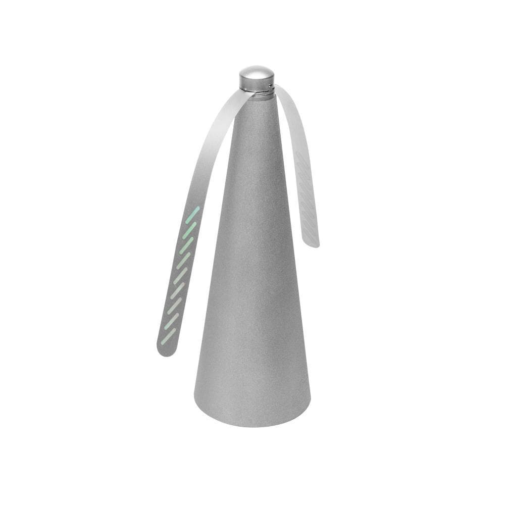 Ventilador Repelente de Mesa 26cm Prateado Plástico - Lyor
