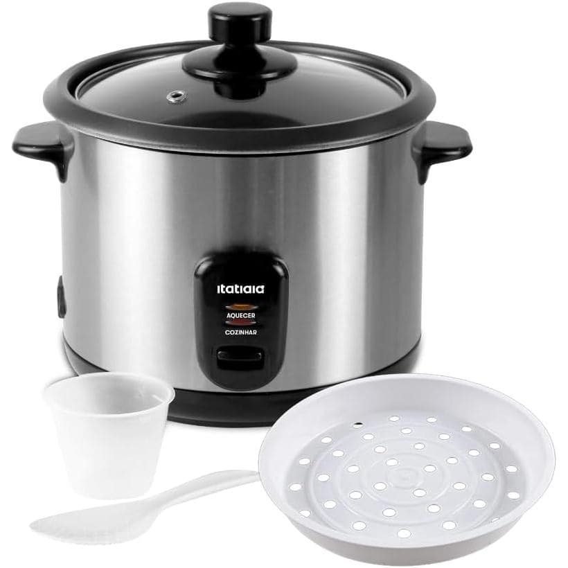 Panela de Arroz Elétrica Mid Visor 1,5L 500W Inox 127V