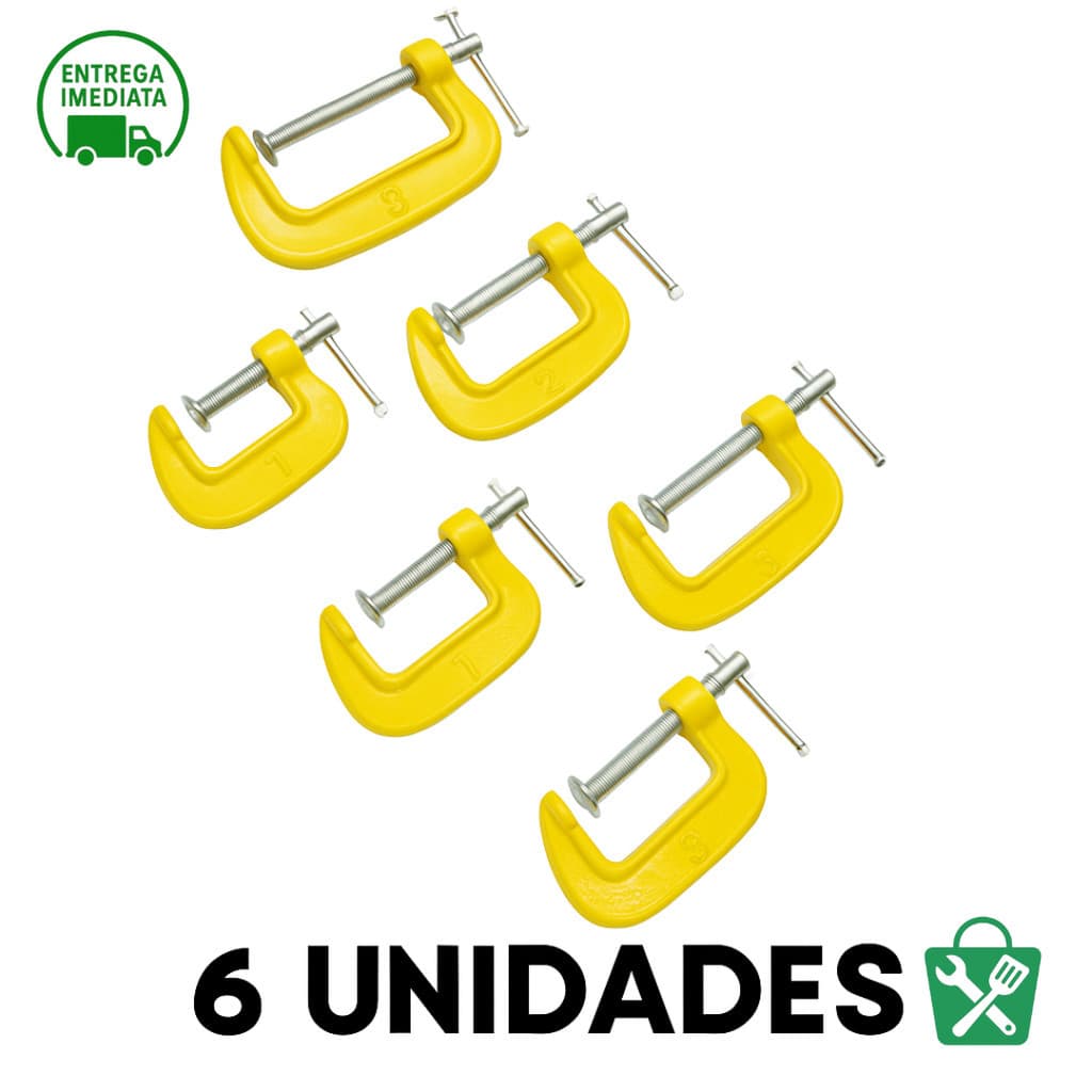 Kit 6 Sargentos de Alta Durabilidade – Envio Rápido para Todo o Brasil