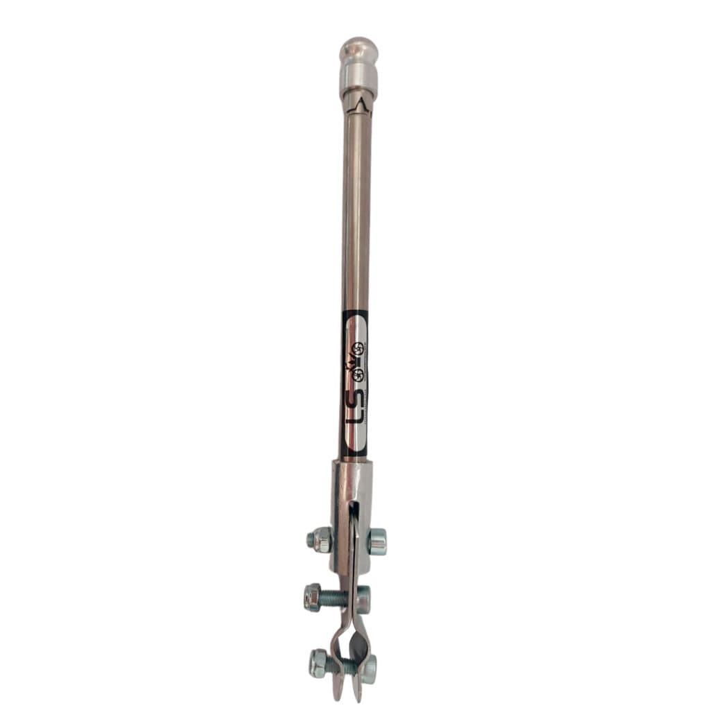 Antenal Corta Pipa Moto 6 Estágios Fixação Haste do Retrovisor Aço Inox Prata