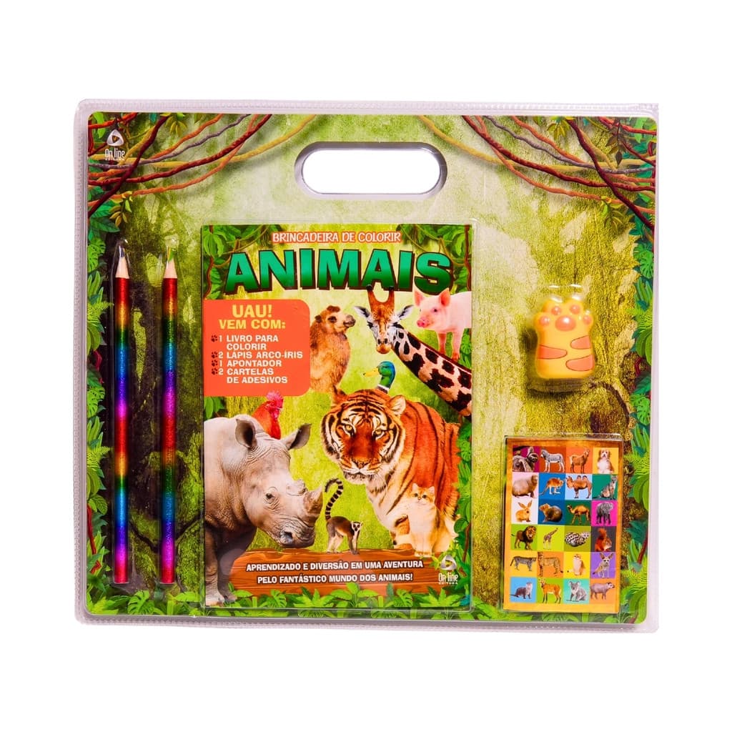 Kit Infantil Escolar De Colorir Animais Dinossauros