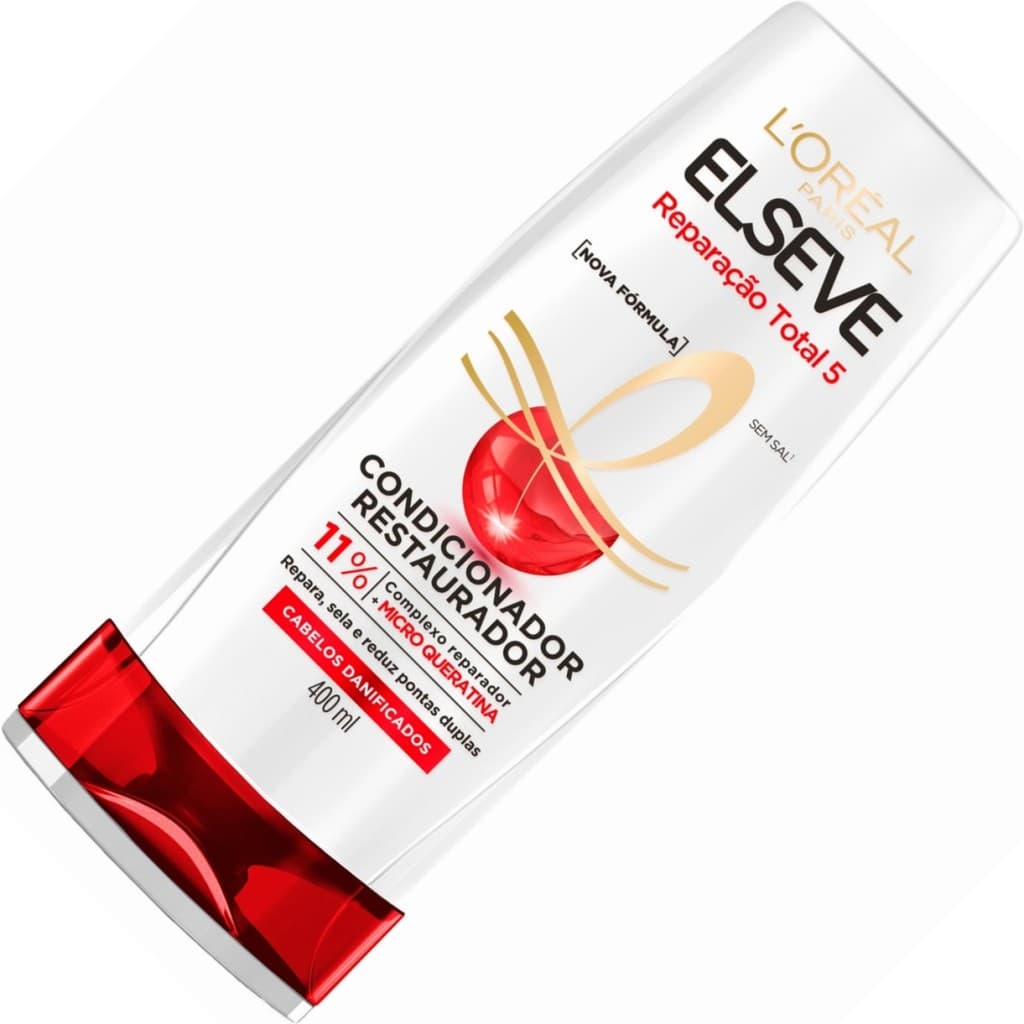 Condicionador L'Oréal Paris Elseve Reparação Total 5+ 400ml Reduz Quebra Hidratação Brilho Cabelos Danificados