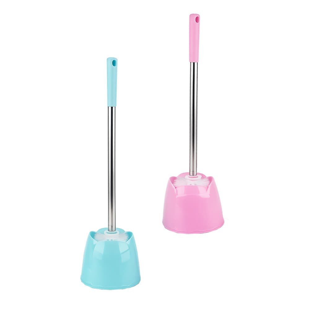 Kit 2 Escova Sanitária Plástica Banheiro Utensílios Limpeza 43 cm Organização Higiene Vaso Doméstico