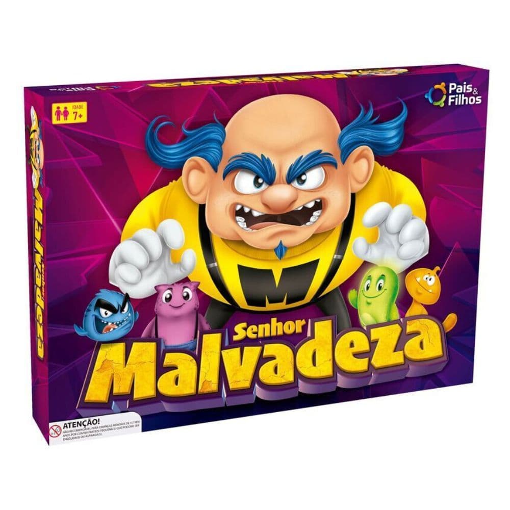 Jogo de Tabuleiro Senhor Malvadeza Desafios Divertidos Pais e Filhos
