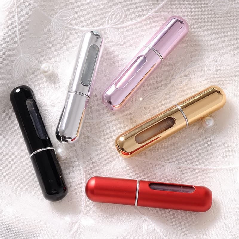 Porta Perfume Portátil Viagem e Recarregável Spray 5ml  Unidades Cores Aleatórias