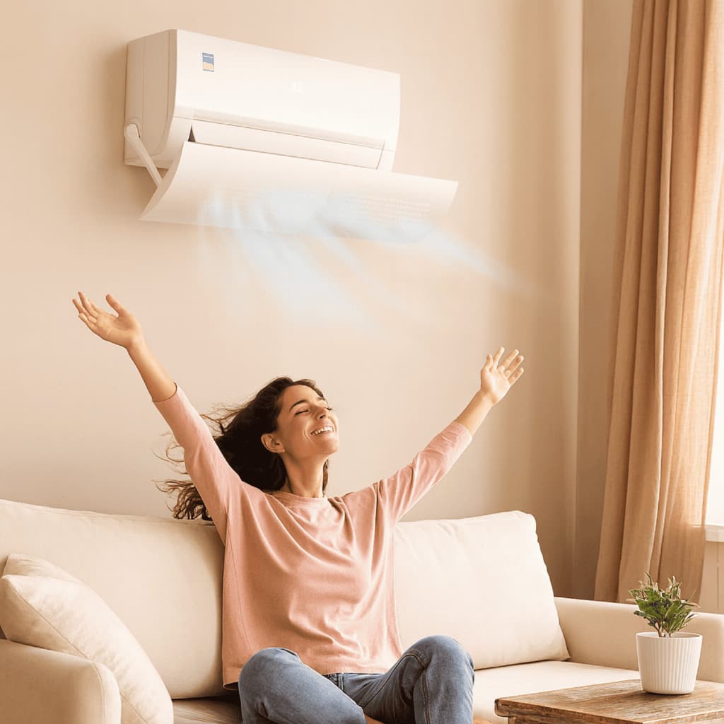 Defletor Ar Condicionado Proteção Direcionar Vento Suporte Eletrodoméstico Resfriamento Ventilação Placa