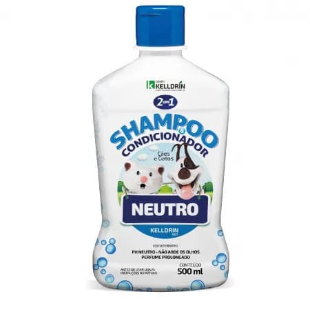 Shampoo & Condicionador Neutro para cães e gatos Kelldrin 500ml