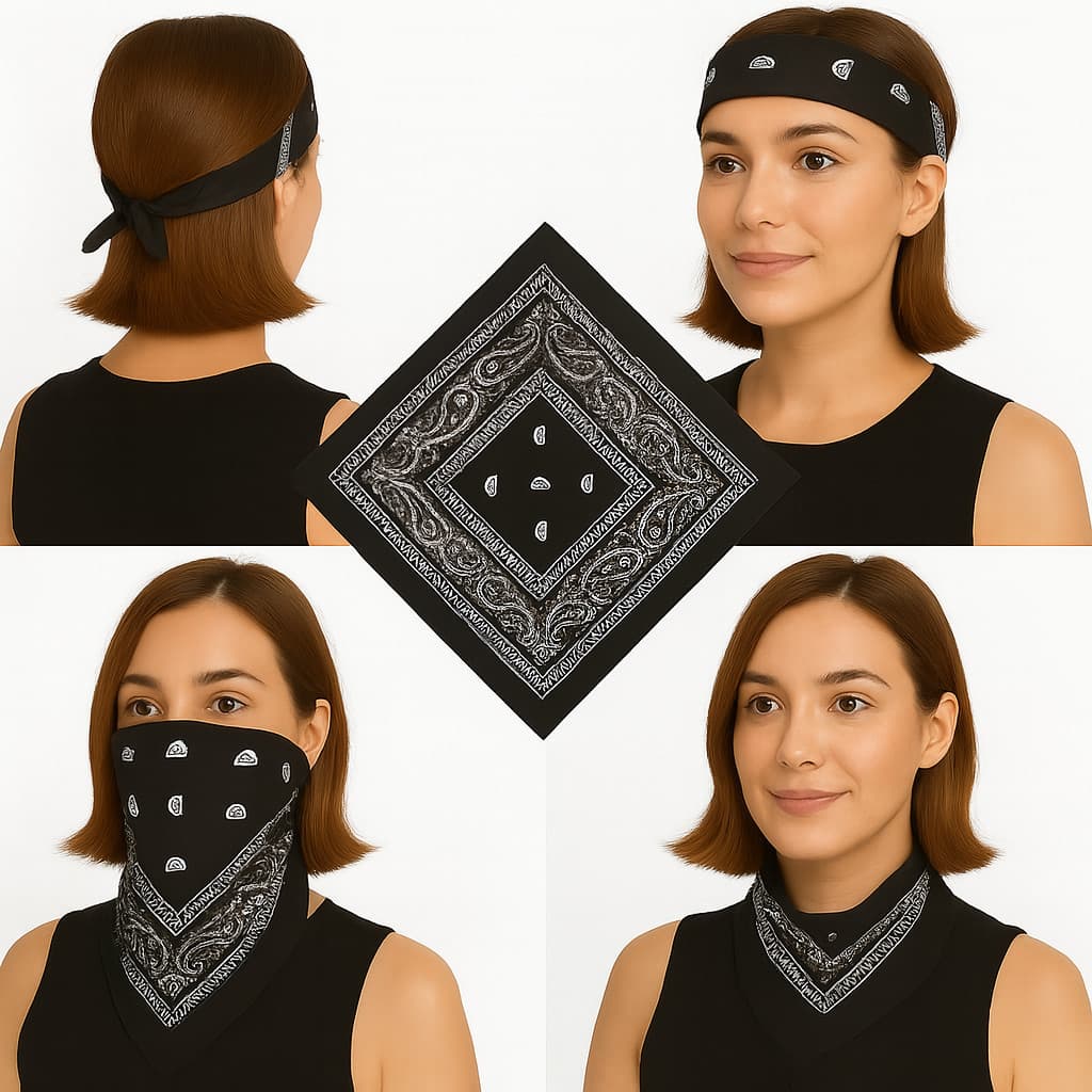 Bandana Estampada Lenço Rock Diversas Cores