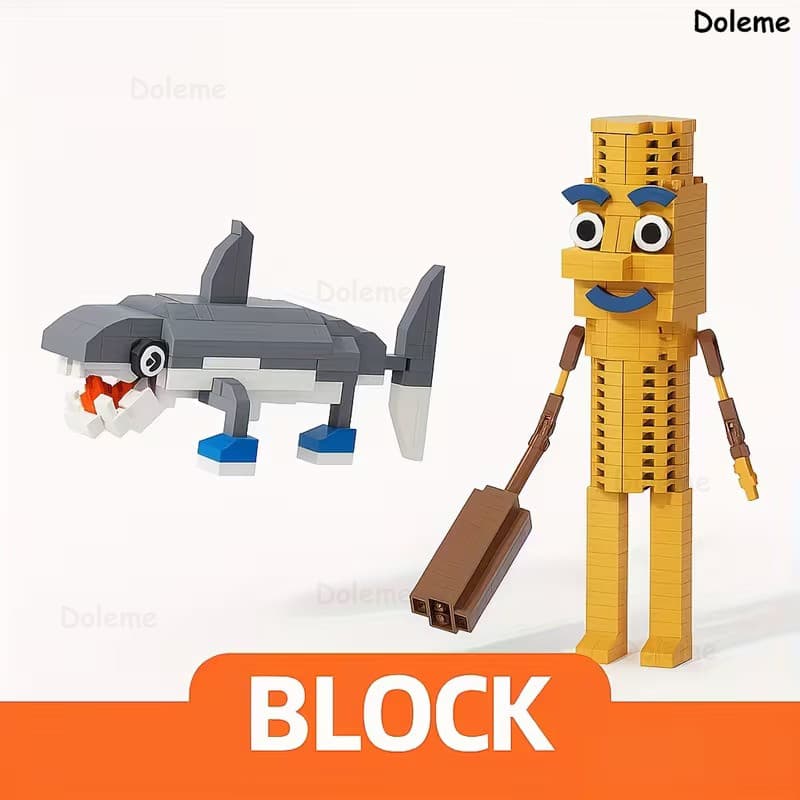 Tung Tung Tung Mini blocos  Sahur estilo Italian Brainrot brinquedo criativo para montar divertido