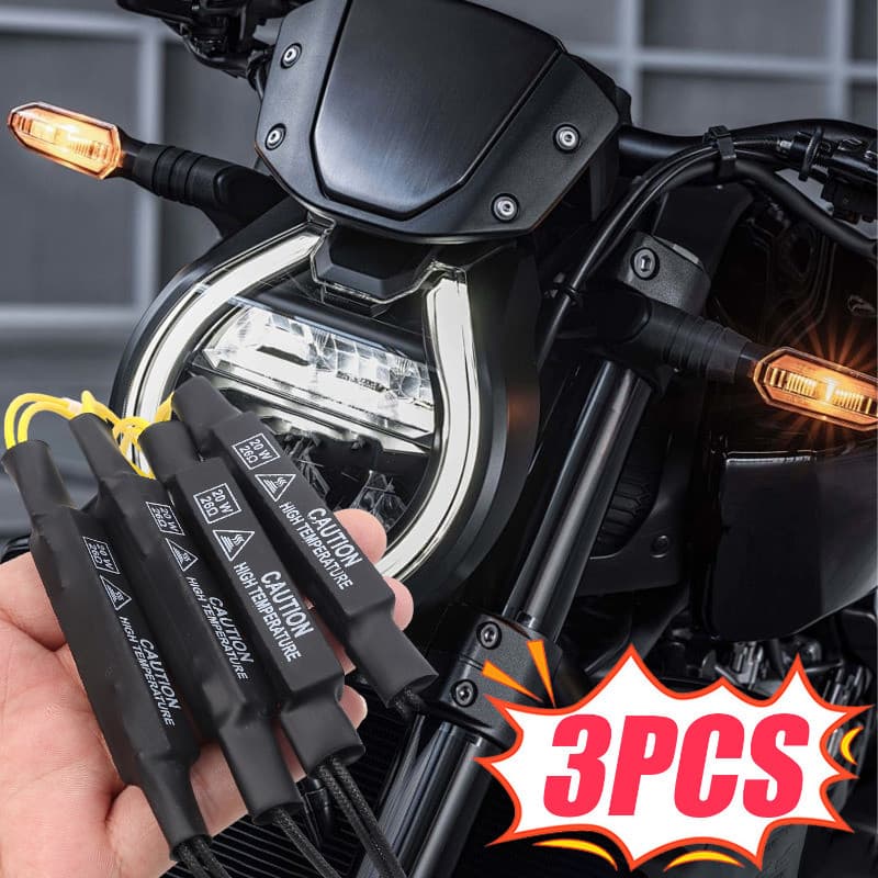 1-3pcs Decodificador LED Para Motocicleta , Resistor De Cimento Conversão De Luzes , Correção De Erro Piscante Do Sinal