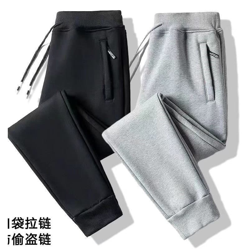 Primavera outono puro algodão calças esportivas masculinas em linha reta solta calças casuais Sweatpants mais gordura pl