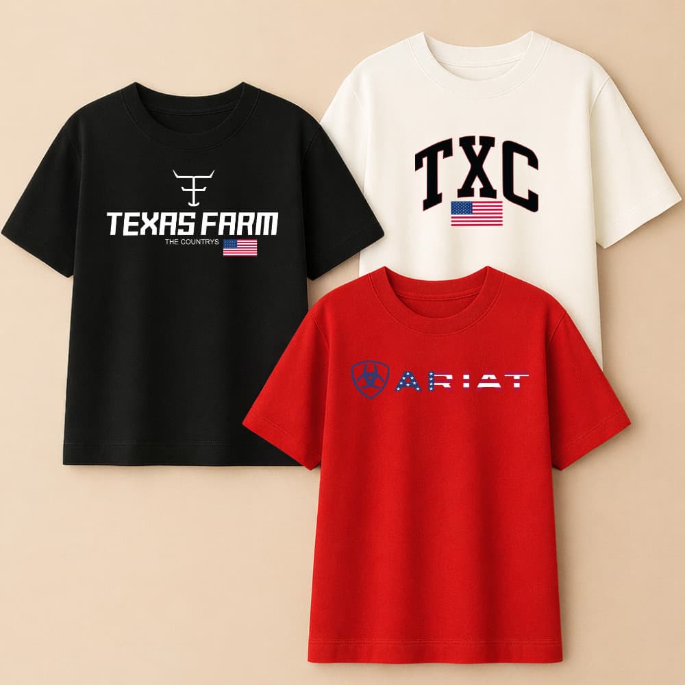 Kit 3 Camisetas Masculina Country Rodeio Texas Variáveis