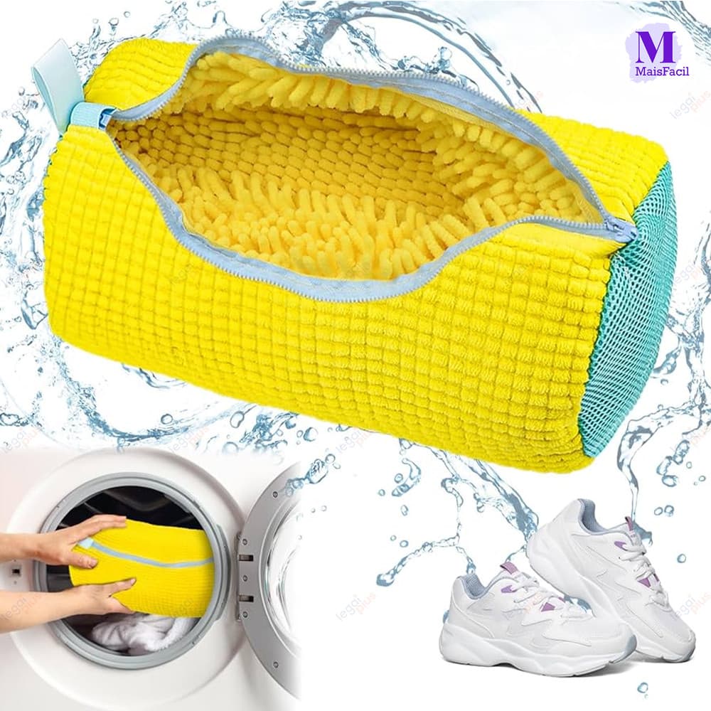 Saco Prático para Lavagem de Tênis e Sapatos - Proteção em Malha Finas