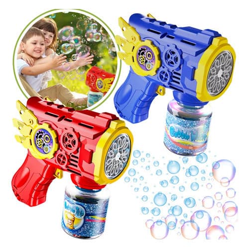 Pistola Bolhas Sabão Maquina Automática Brinquedo Infantil Vermelho