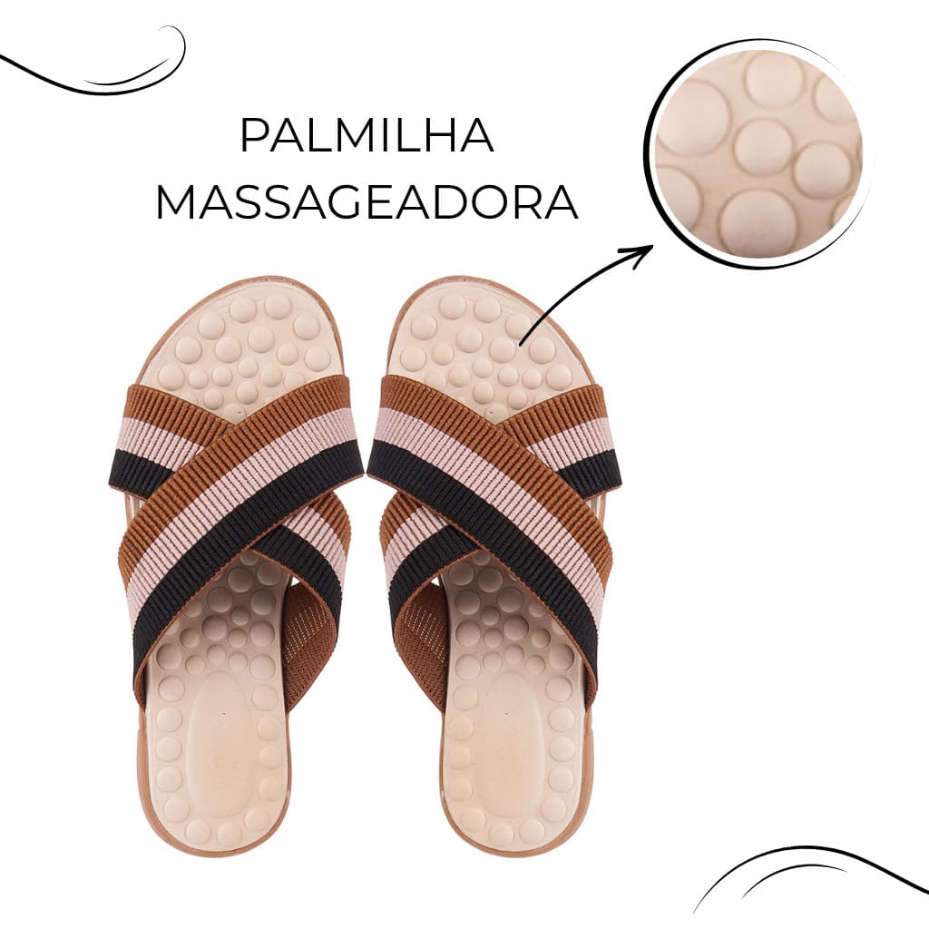 Chinelo Ortopédico Feminino Sandalia Casual Sapato femenino Conforto Palmilha Macia Massageadora