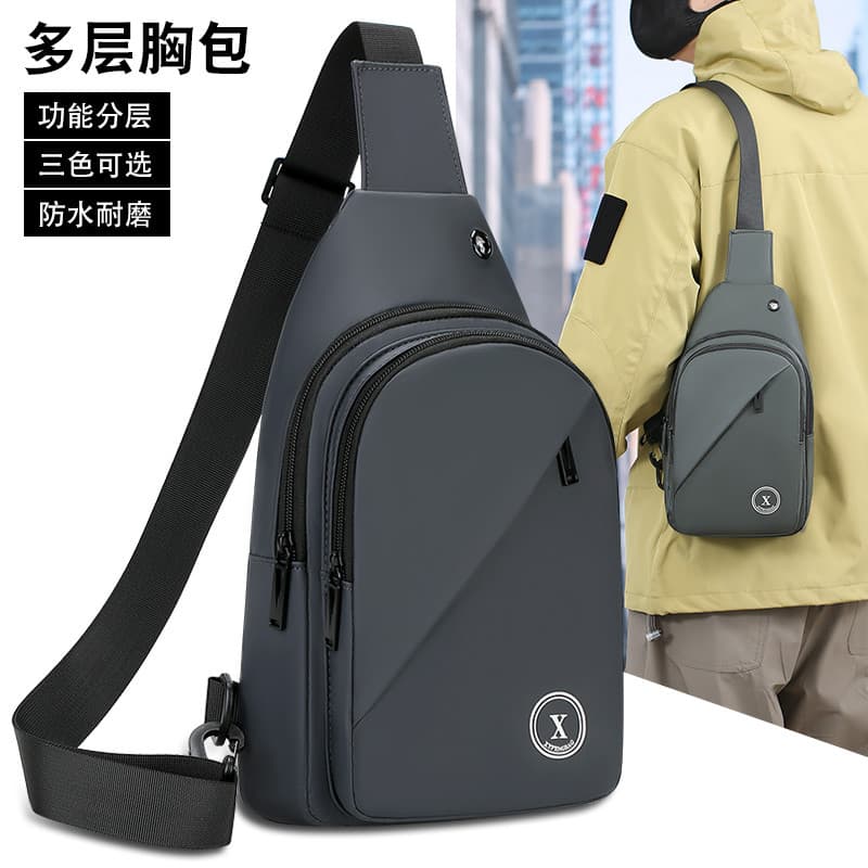Nova bolsa de peito masculina bolsa mensageiro de ombro mochila Casual bolsa Crossbody pequena bolsa de ombro bolsa de p