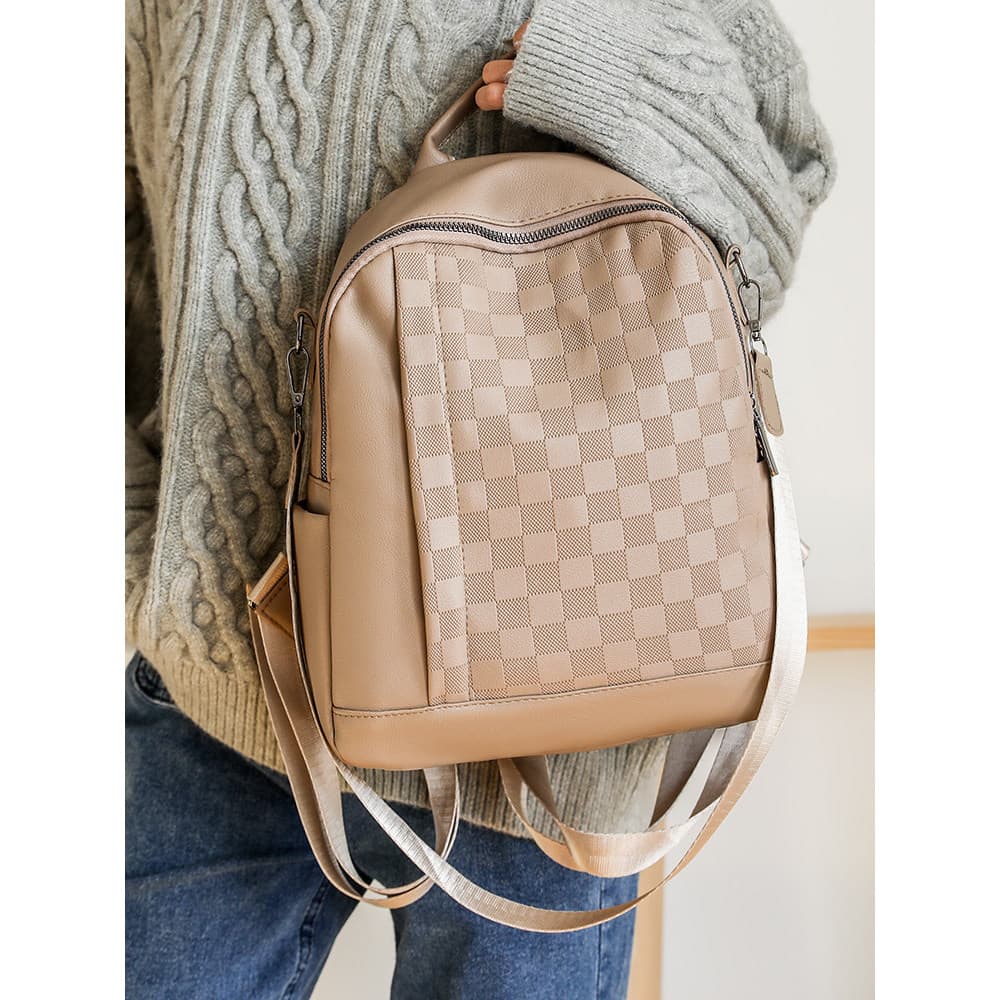 2024 novo estilo High-End mochila feminina couro macio moda All-Match dupla utilização mochila na moda couro macio Multi