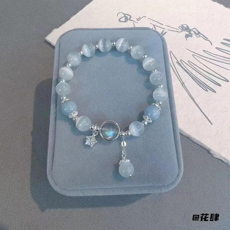 Feminino ins mão-com contas estilo Mori borboleta pulseira de vidro para namoradas nicho borboleta pulseira presente de