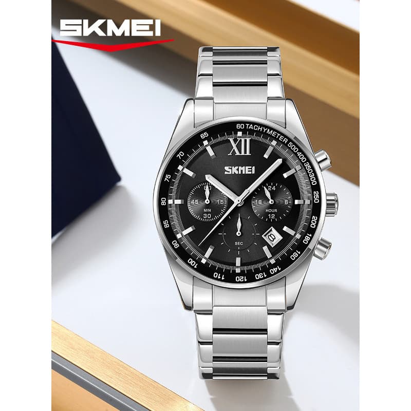 Moment Beauty Relógio de quartzo Relógio masculino de negócios Moda Cronômetro Cronógrafo Relógio masculino à prova d'ág