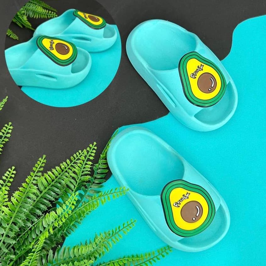 kit sandália papete Chinelo Sandália Nuvem Slide infantil unisex frutas diversão menina menino cores diversas verão