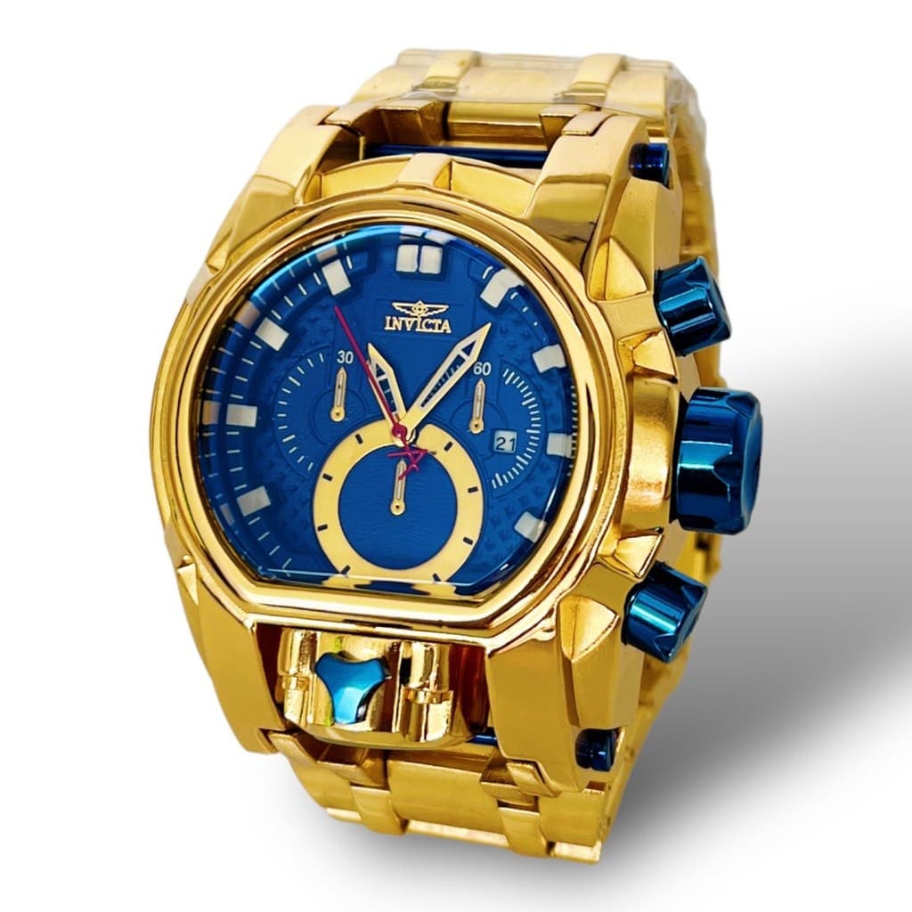 Relógio masculino magnum pesado hybrid Zeus bolt Dourado Luxo