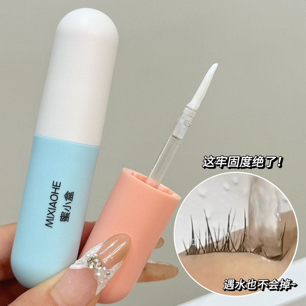 MIXIAOHE cola para cílios postiços, suave, não irritante, invisível, enxertia, à prova d'água, secagem rápida, estilo de