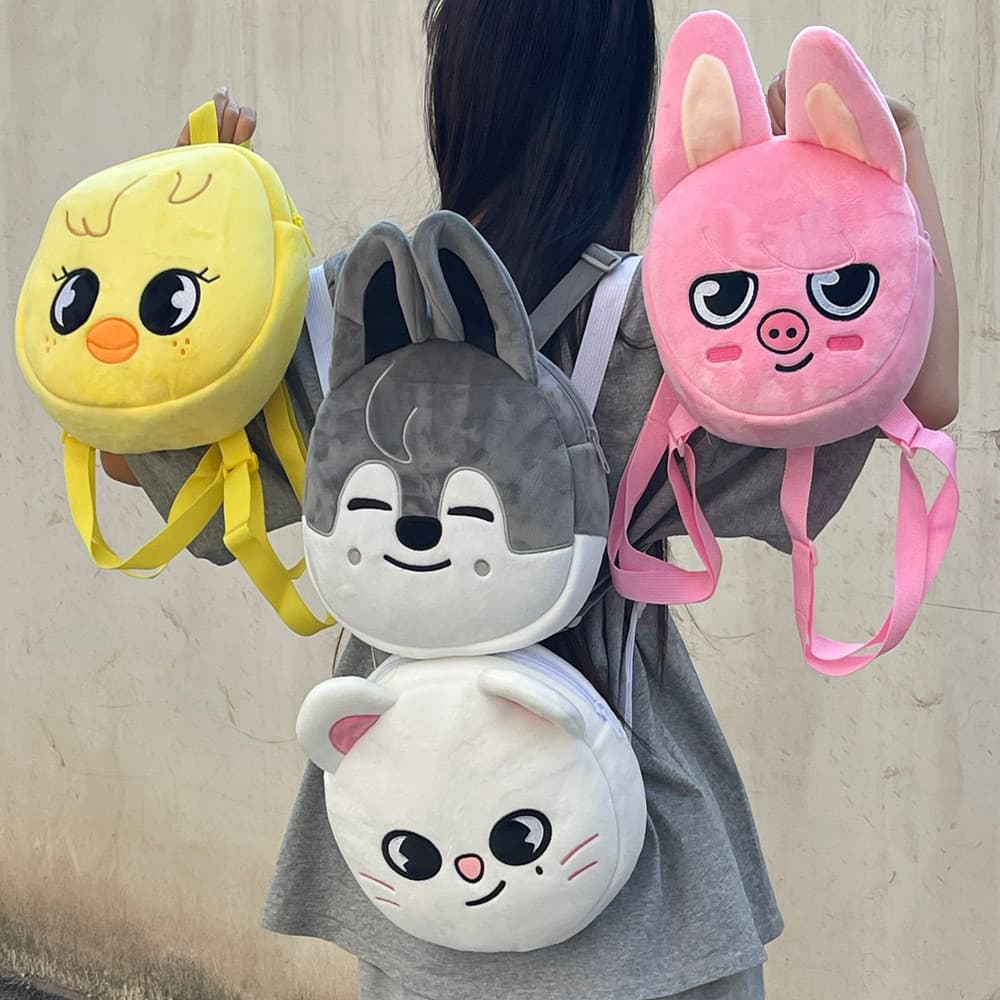 K Kpop Stray Kids STAY Mini Bolsa Escolar de Pelúcia Mochila Escolar Primária
